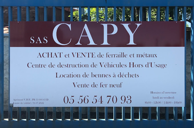 Aperçu des activités de la casse automobile CAPY située à LA TESTE-DE-BUCH (33260)
